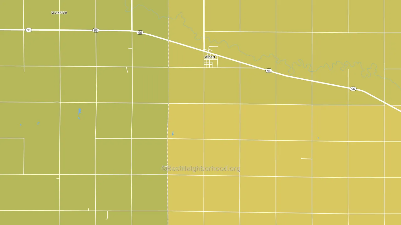Albert, KS block-group voter-turnout map
