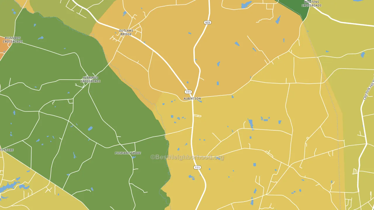 Albertson, NC block-group voter-turnout map