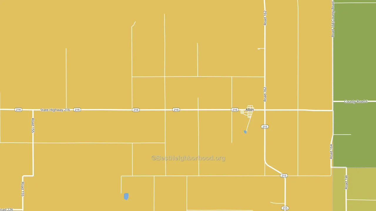 Albin, WY block-group voter-turnout map