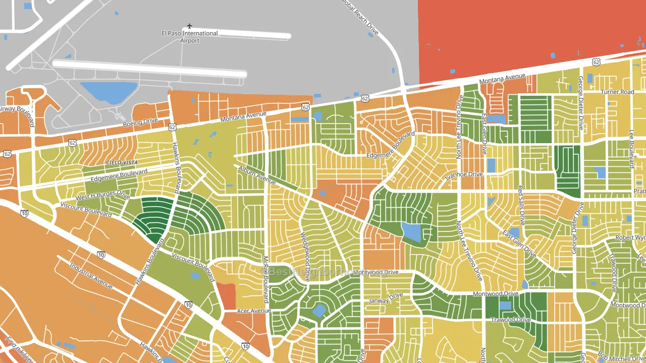 Album Park, El Paso, TX block-group voter-turnout map