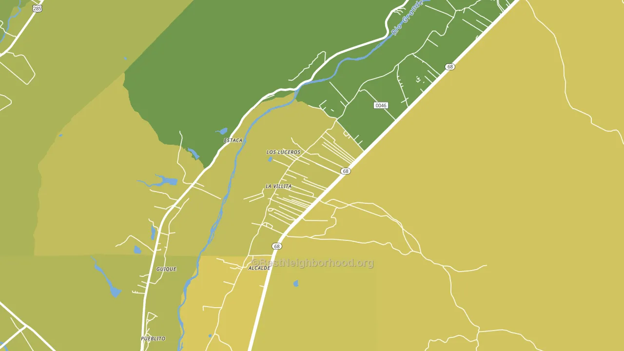 Alcalde, NM block-group voter-turnout map