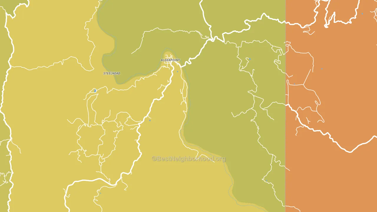 Alderpoint, CA block-group voter-turnout map