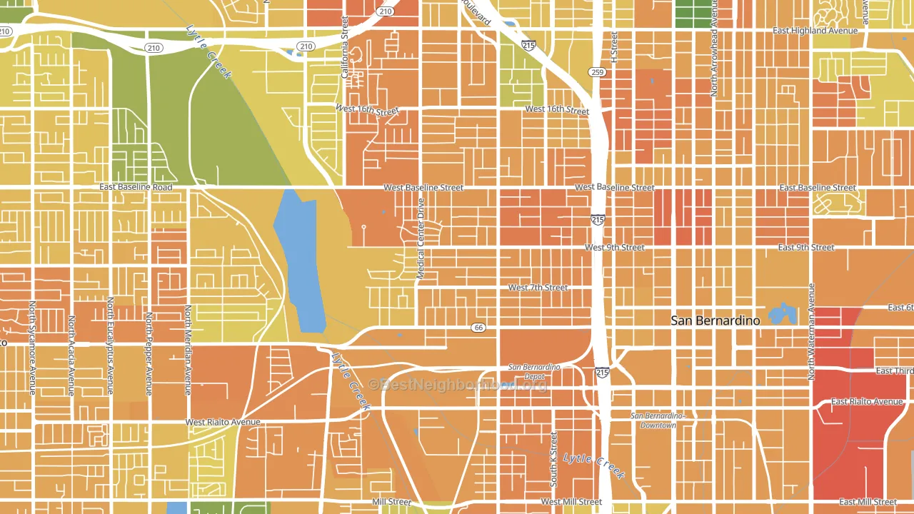 Alessandro, San Bernardino, CA block-group voter-turnout map