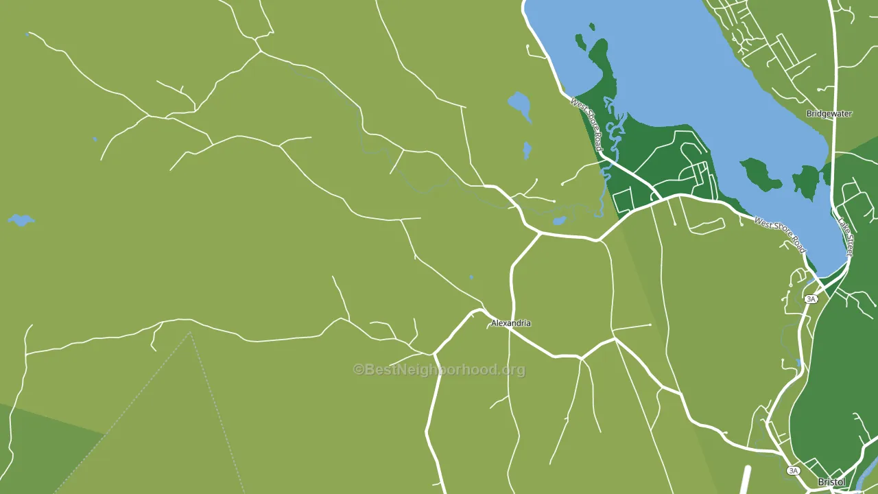 Alexandria, NH block-group voter-turnout map