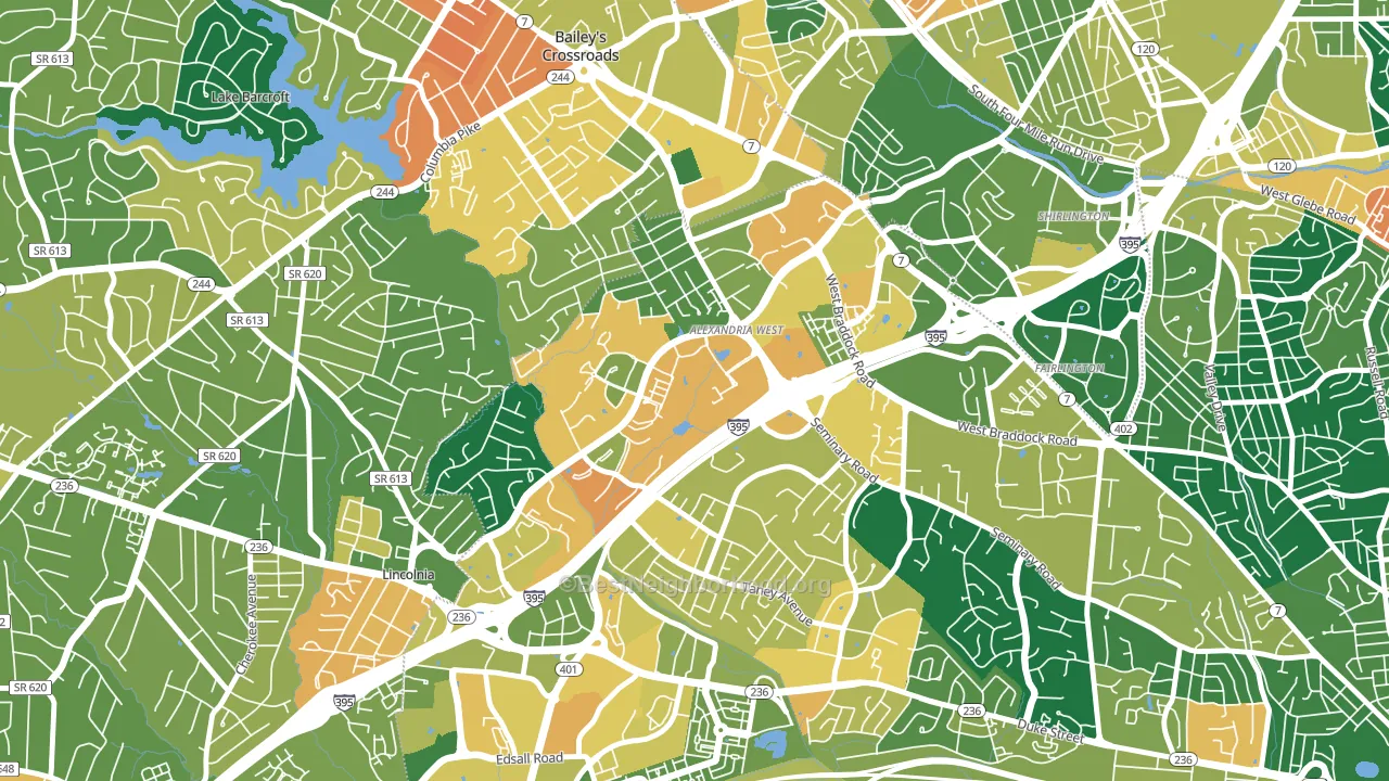 Alexandria Wrest, Alexandria, VA block-group voter-turnout map