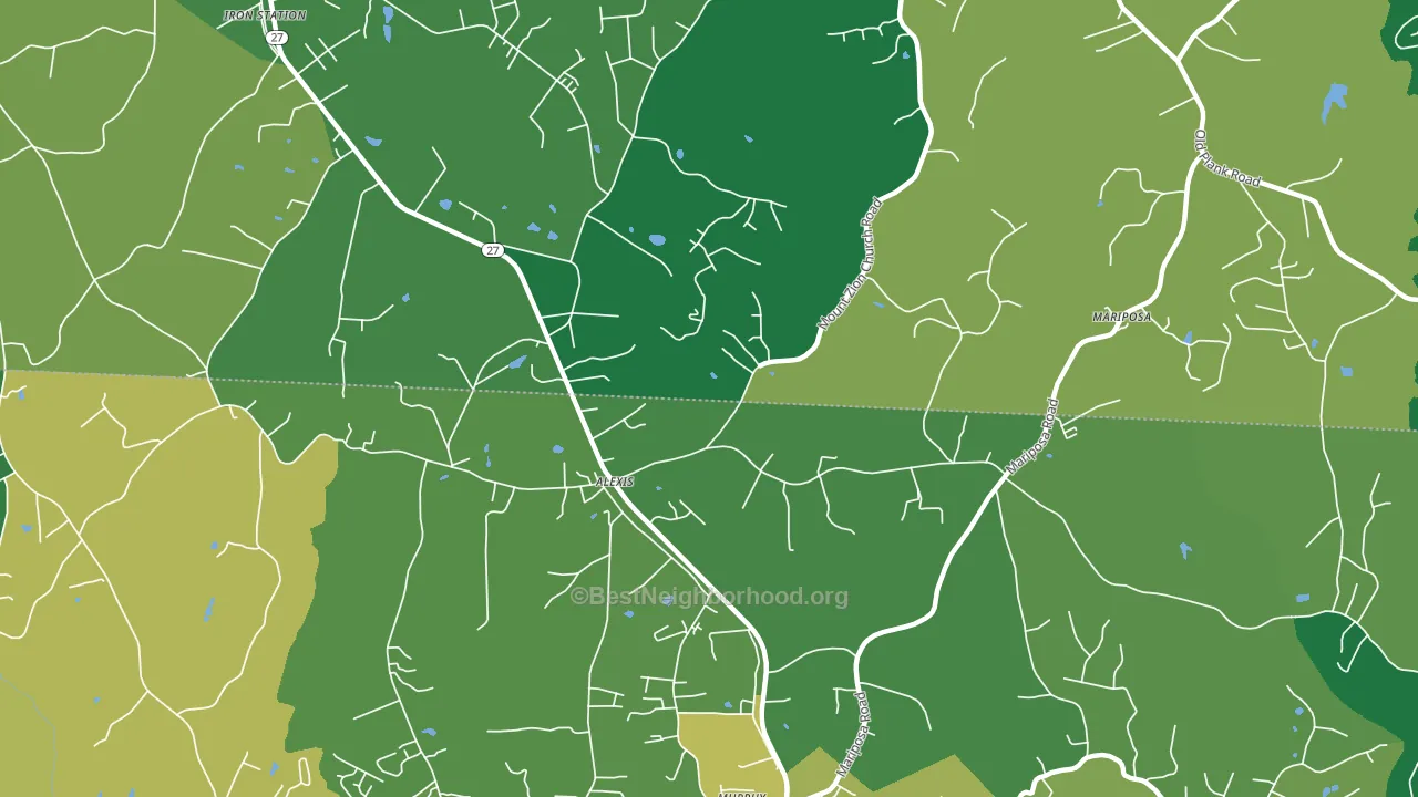 Alexis, NC block-group voter-turnout map