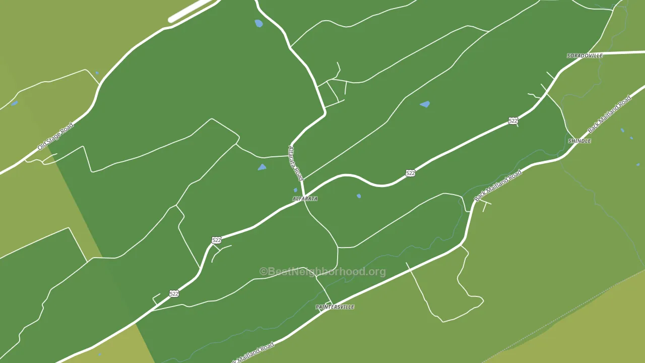 Alfarata, PA block-group voter-turnout map