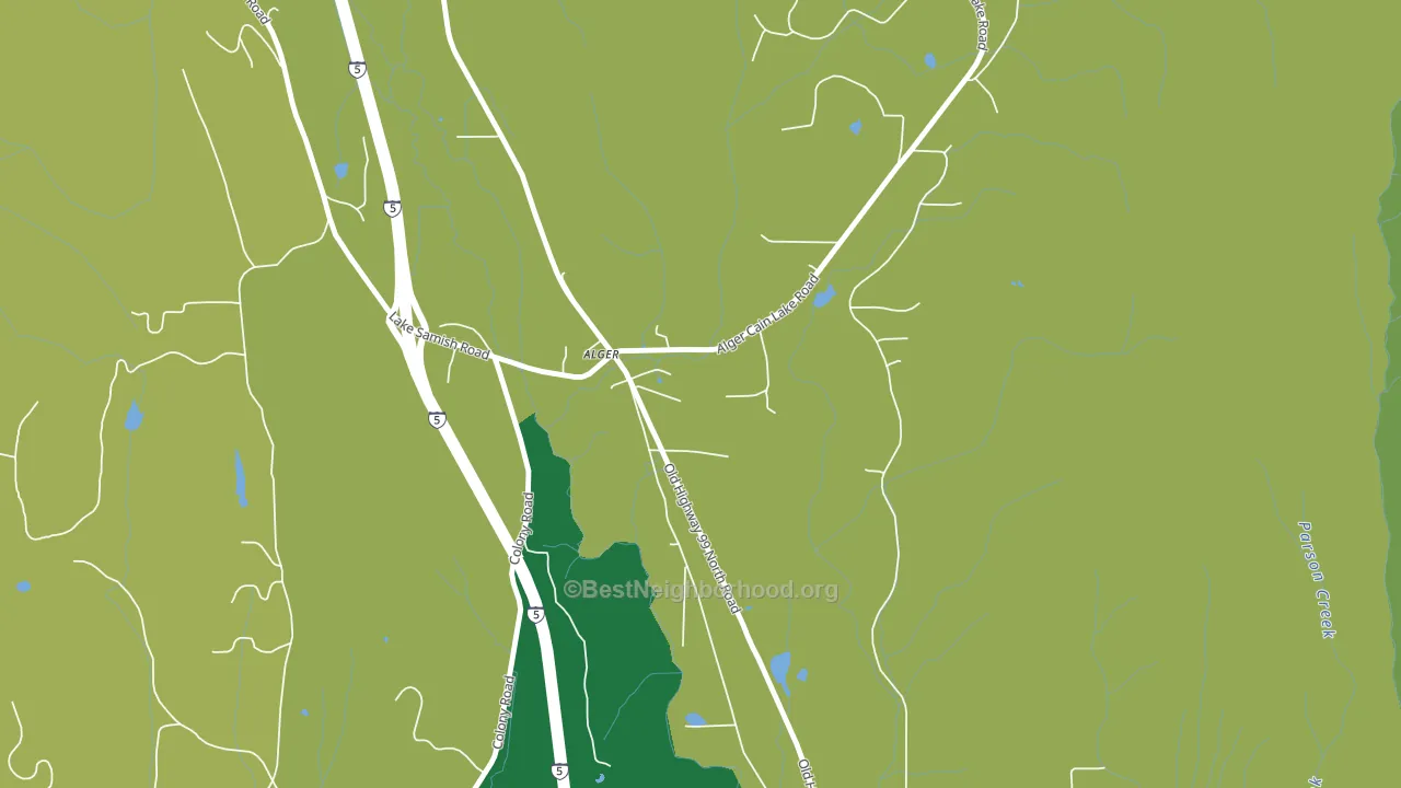 Alger, WA block-group voter-turnout map