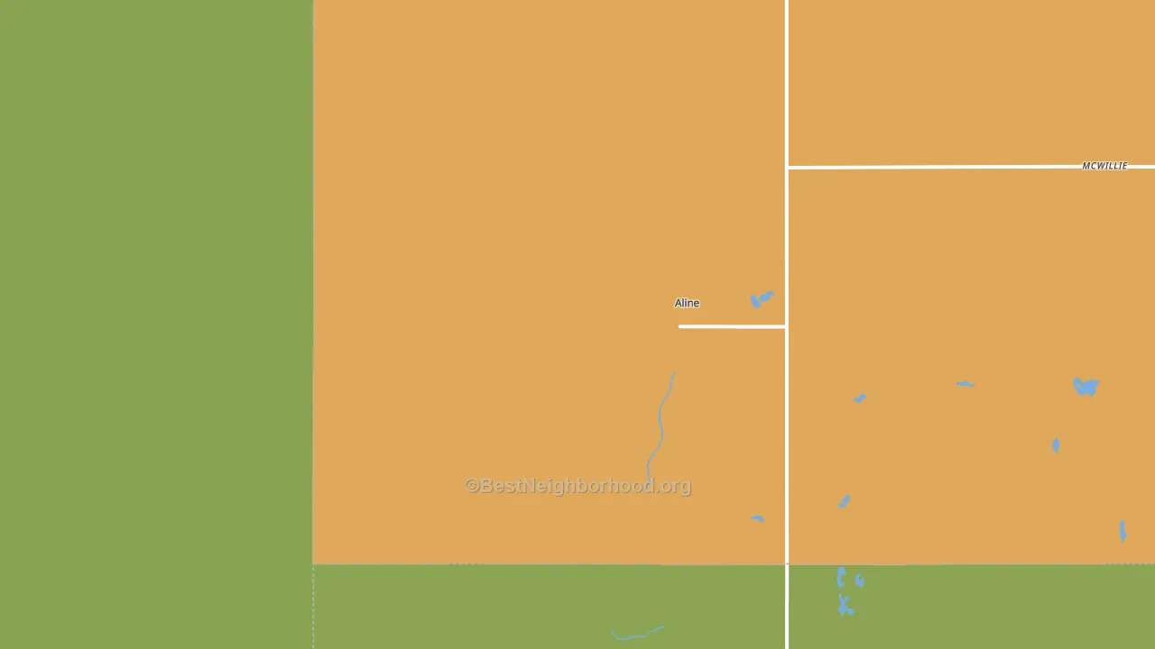 Aline, OK block-group voter-turnout map