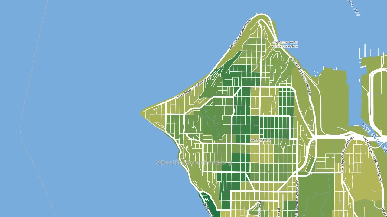 Alki, Seattle, WA block-group voter-turnout map