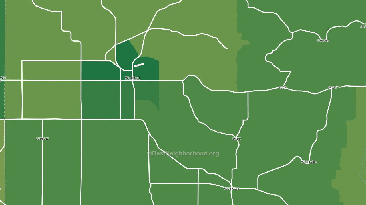 Allamakee County, IA block-group voter-turnout map