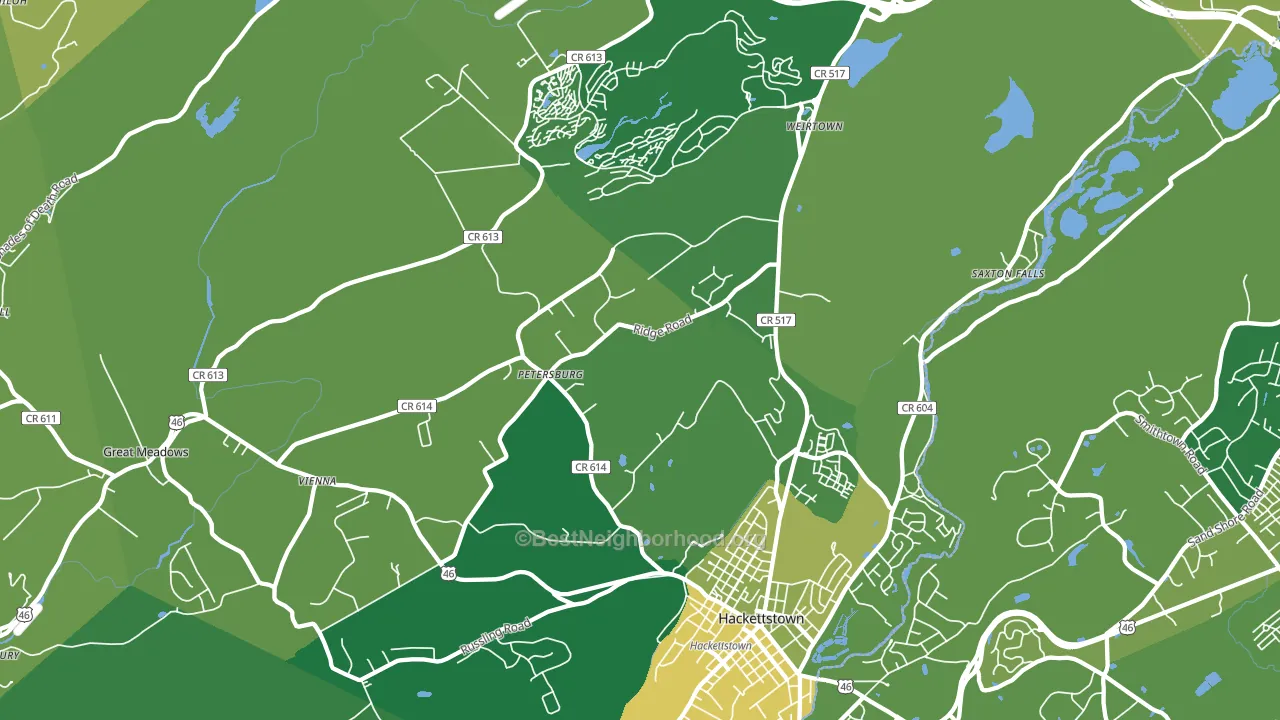 Allamuchy, NJ block-group voter-turnout map