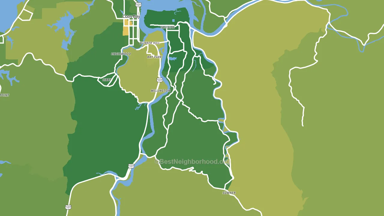 Allegany, OR block-group voter-turnout map