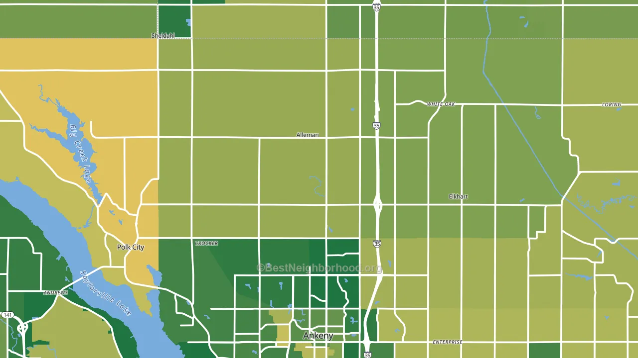 Alleman, IA block-group voter-turnout map