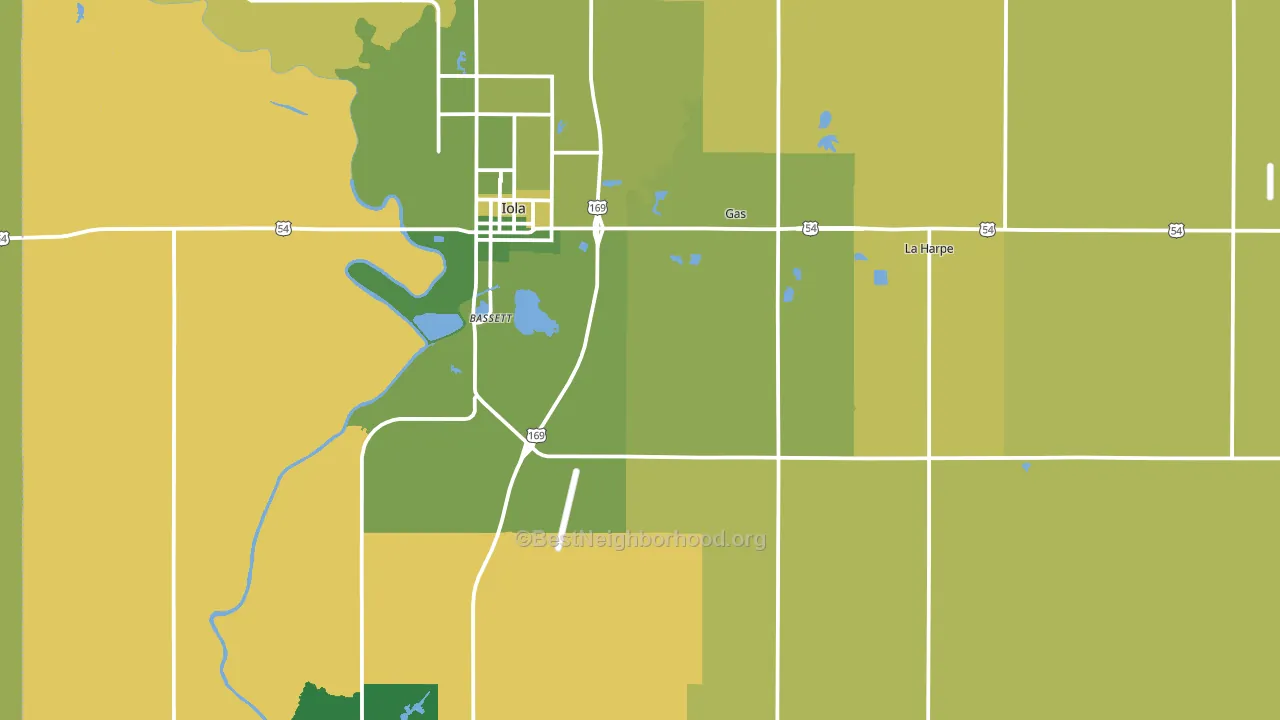 Allen County, KS block-group voter-turnout map