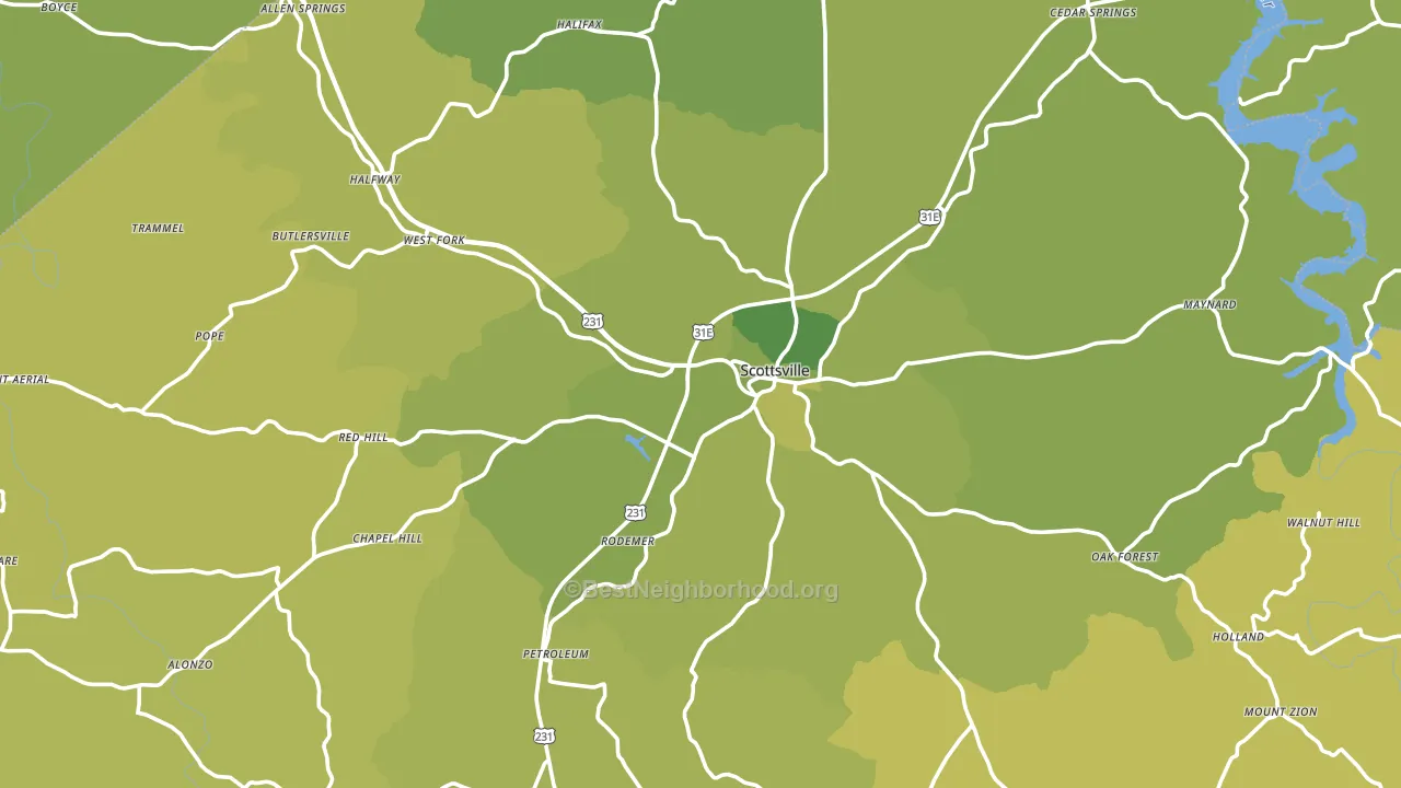 Allen County, KY block-group voter-turnout map