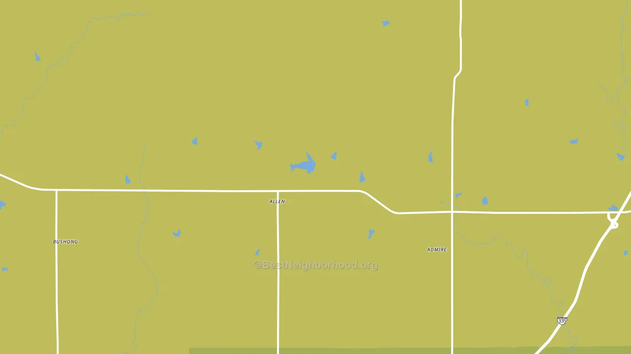 Allen, KS block-group voter-turnout map