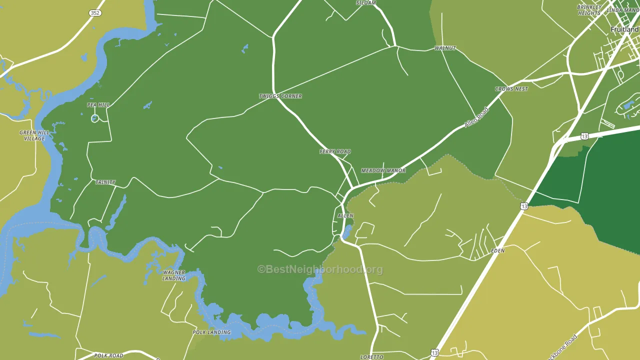 Allen, MD block-group voter-turnout map
