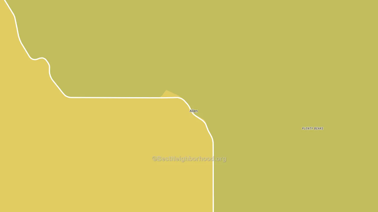 Allen, SD block-group voter-turnout map