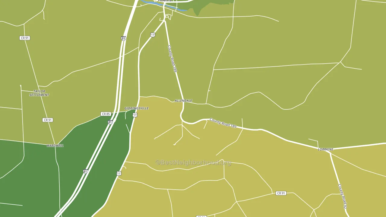 Allendale, NY block-group voter-turnout map