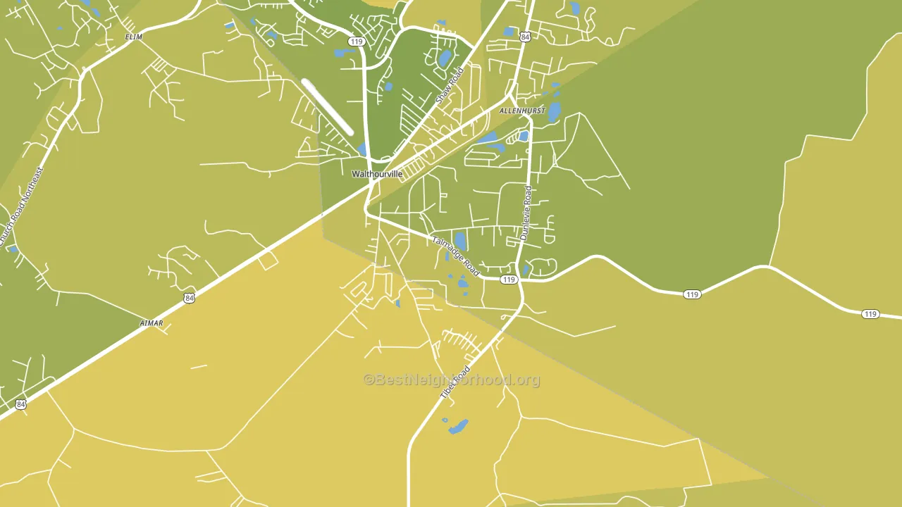 Allenhurst, GA block-group voter-turnout map