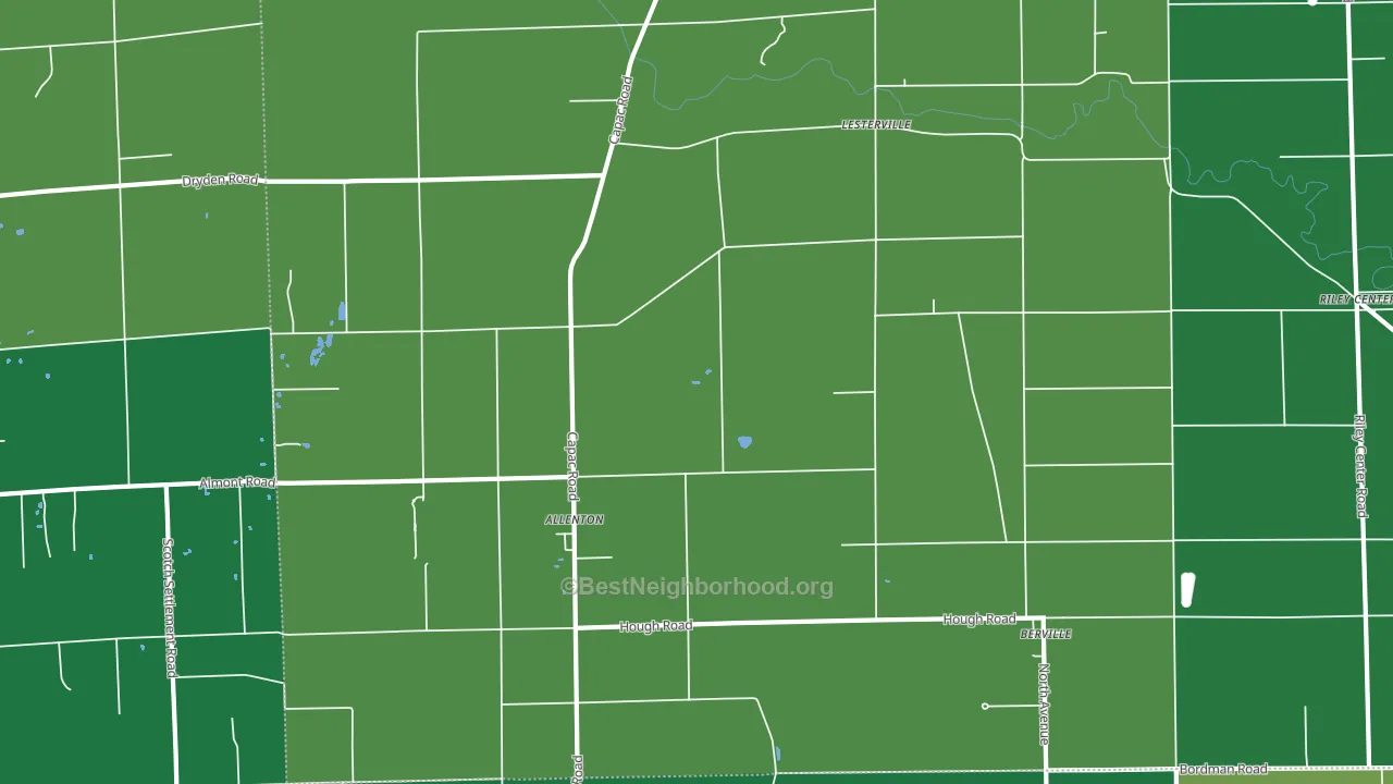Allenton, MI block-group voter-turnout map