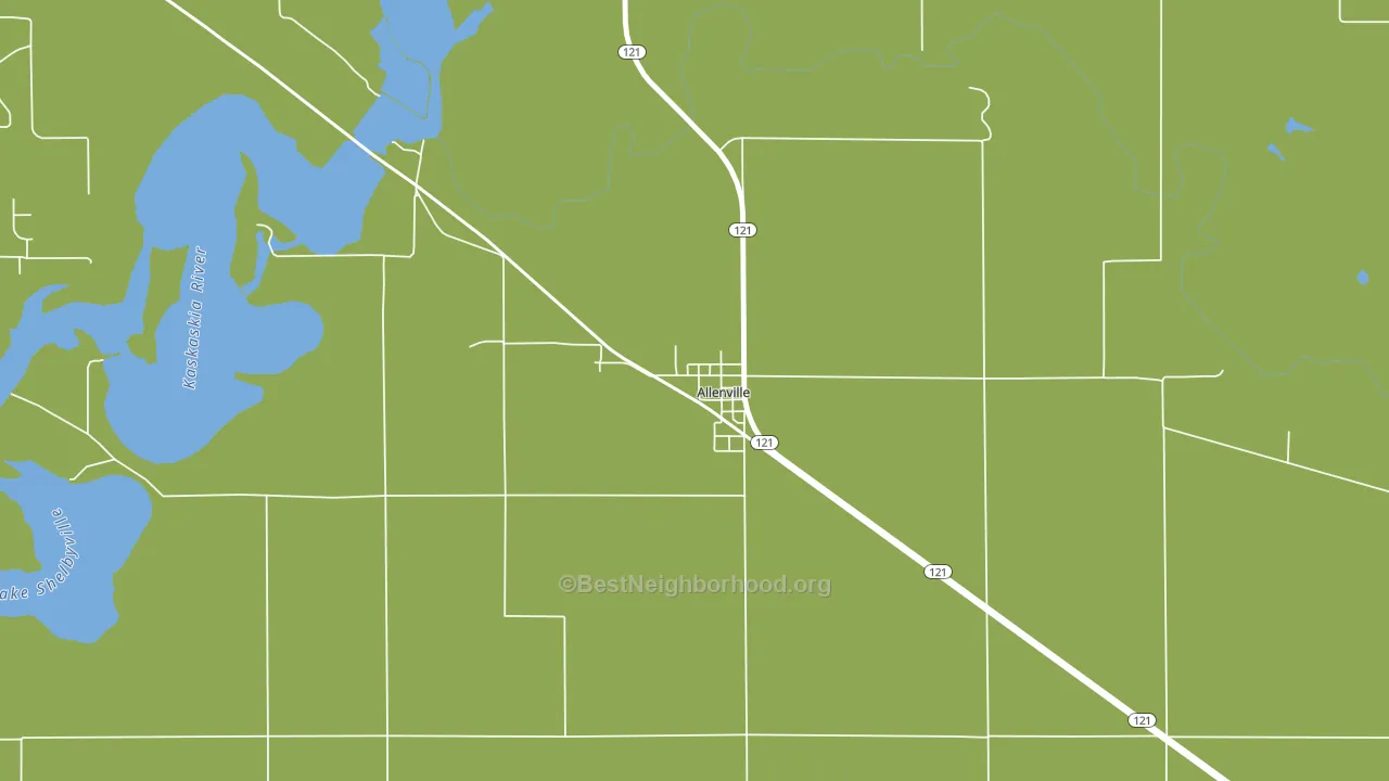 Allenville, IL block-group voter-turnout map