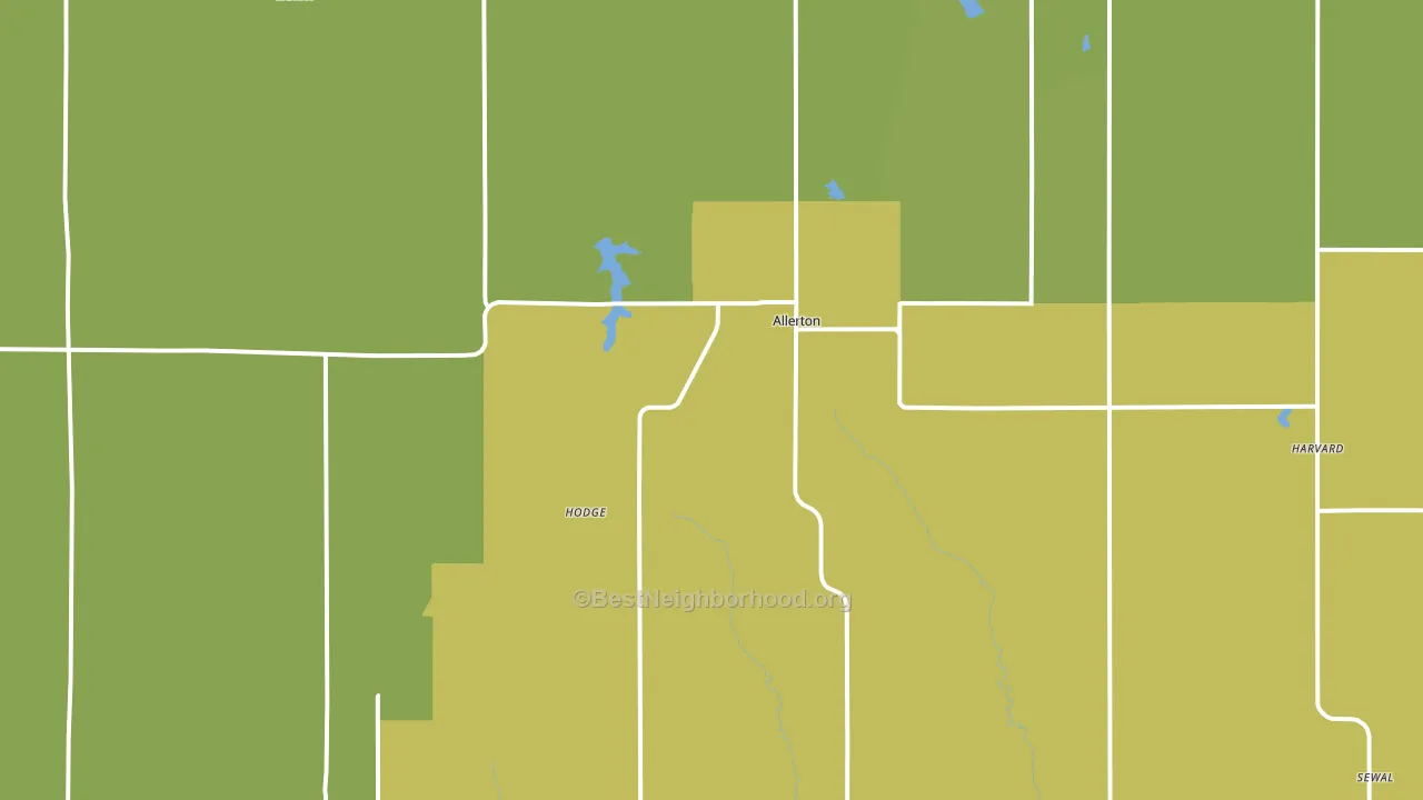 Allerton, IA block-group voter-turnout map