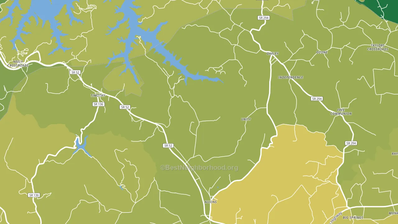 Allons, TN block-group voter-turnout map