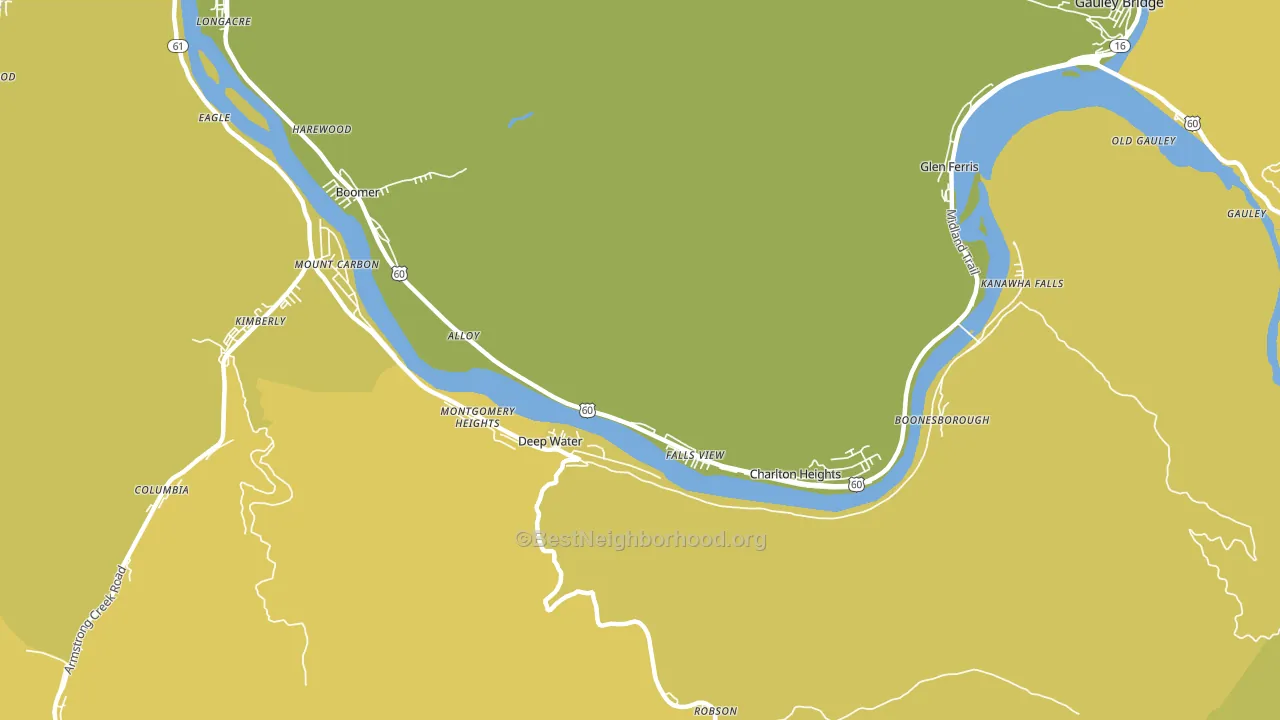 Alloy, WV block-group voter-turnout map