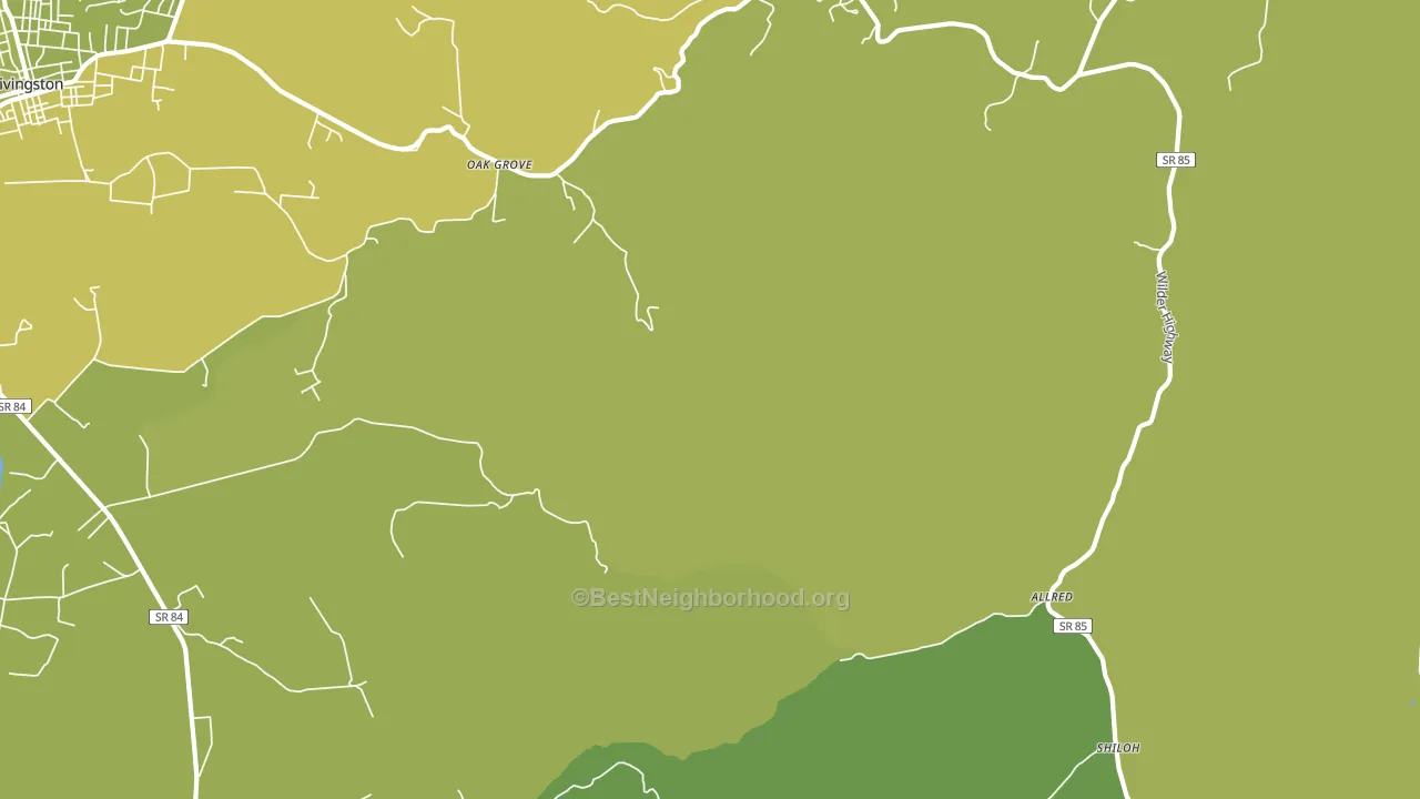 Allred, TN block-group voter-turnout map