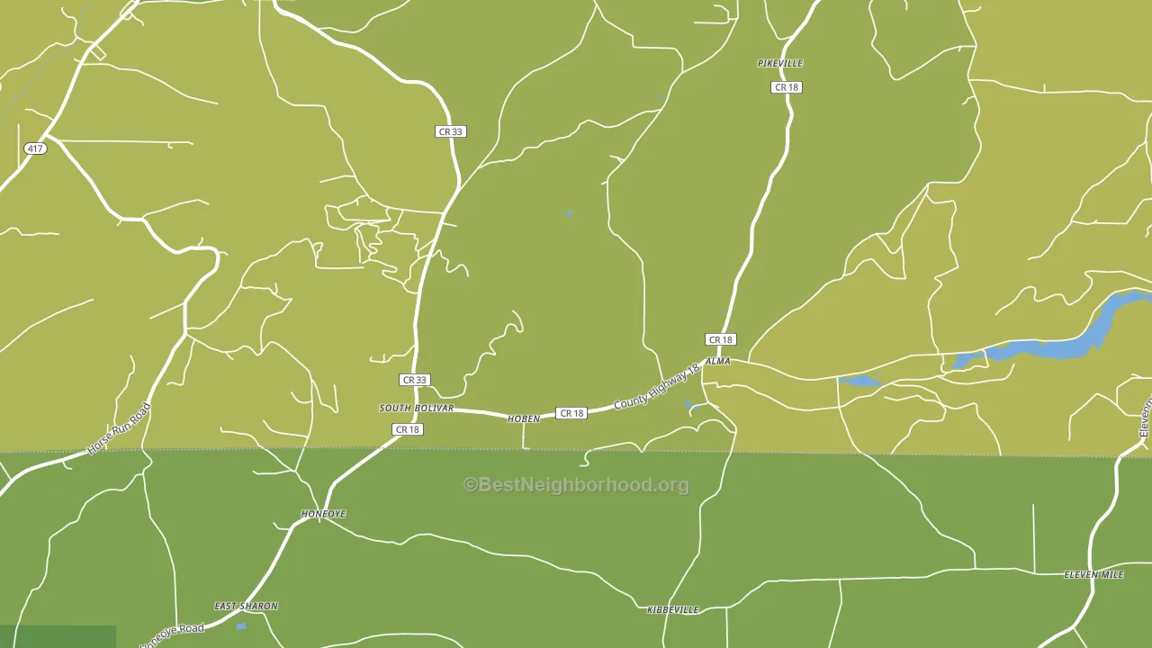 Alma, NY block-group voter-turnout map