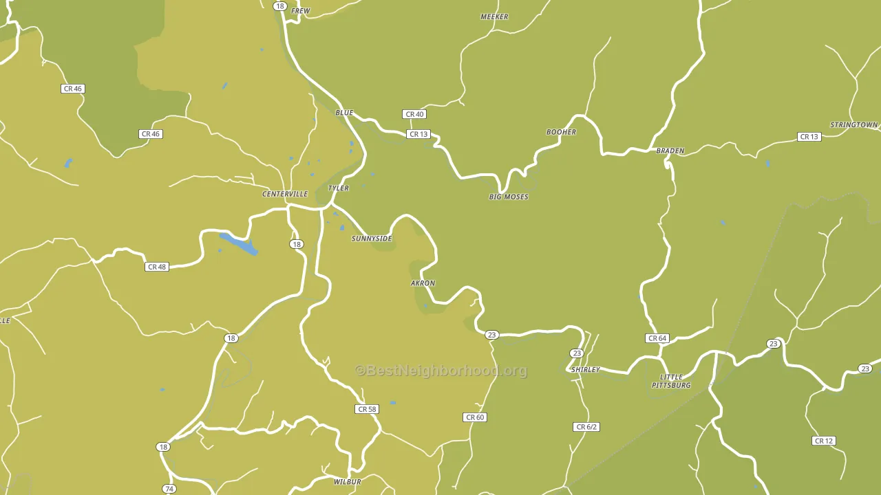 Alma, WV block-group voter-turnout map