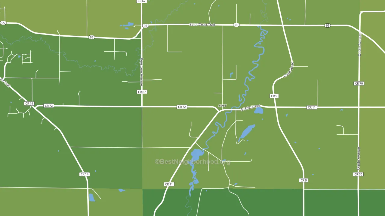 Almelund, MN block-group voter-turnout map