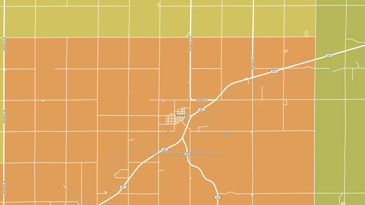 Almena, KS block-group voter-turnout map