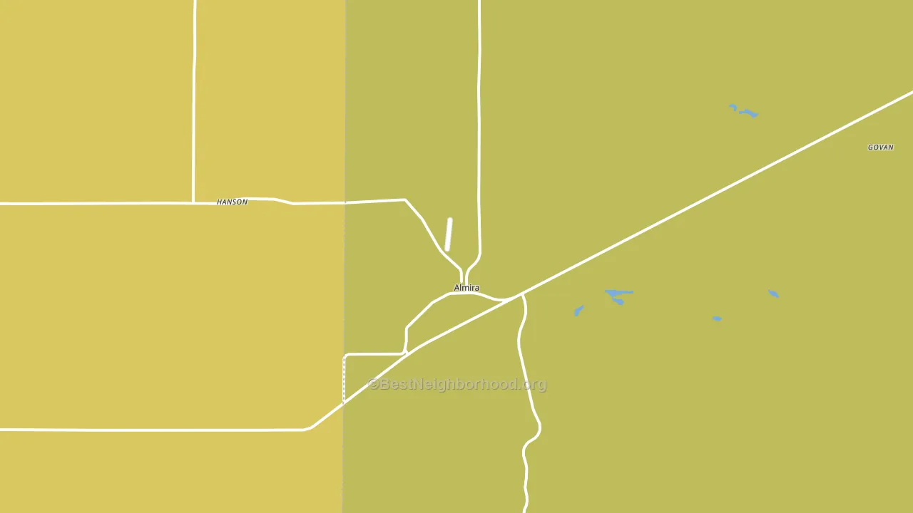 Almira, WA block-group voter-turnout map