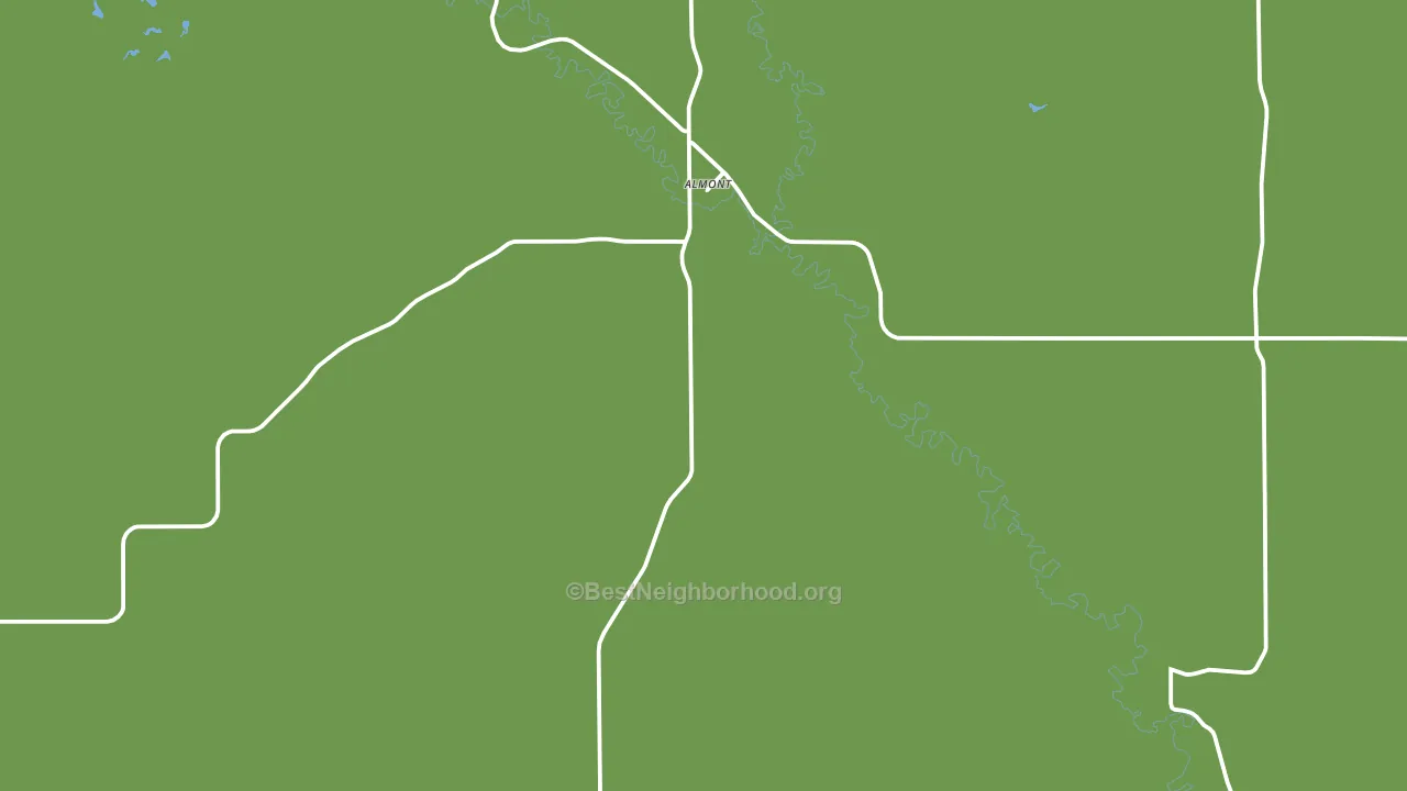 Almont, ND block-group voter-turnout map