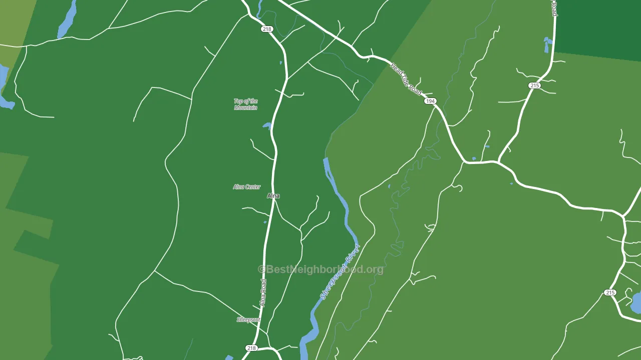 Alna, ME block-group voter-turnout map