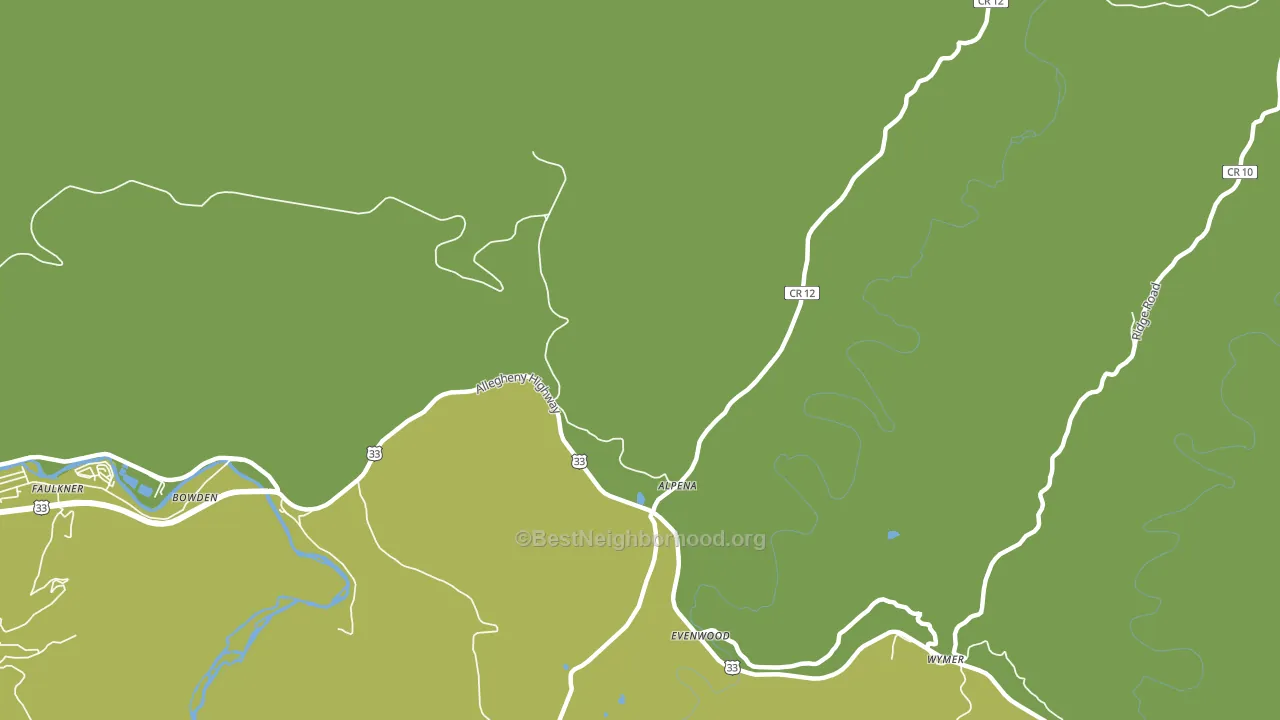 Alpena, WV block-group voter-turnout map