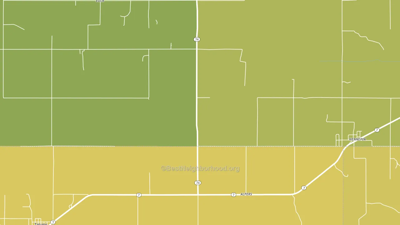 Alpers, OK block-group voter-turnout map