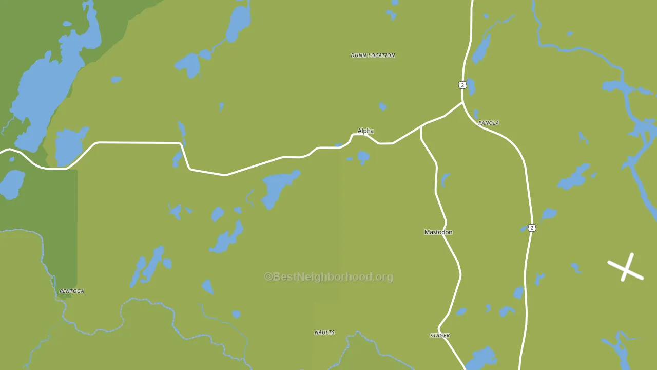 Alpha, MI block-group voter-turnout map