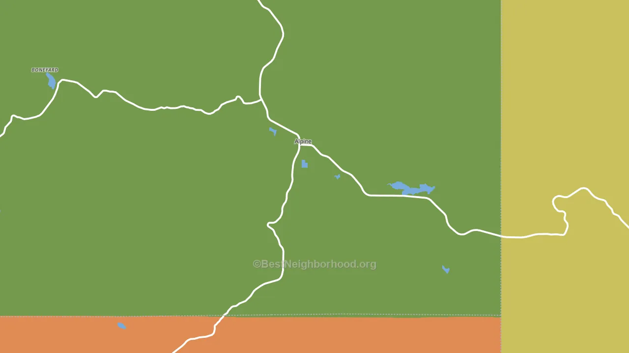 Alpine, AZ block-group voter-turnout map