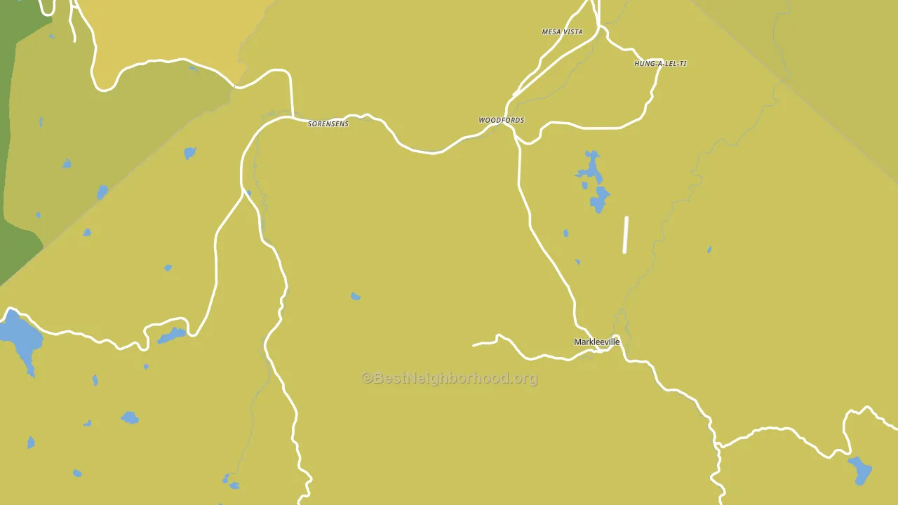 Alpine County, CA block-group voter-turnout map
