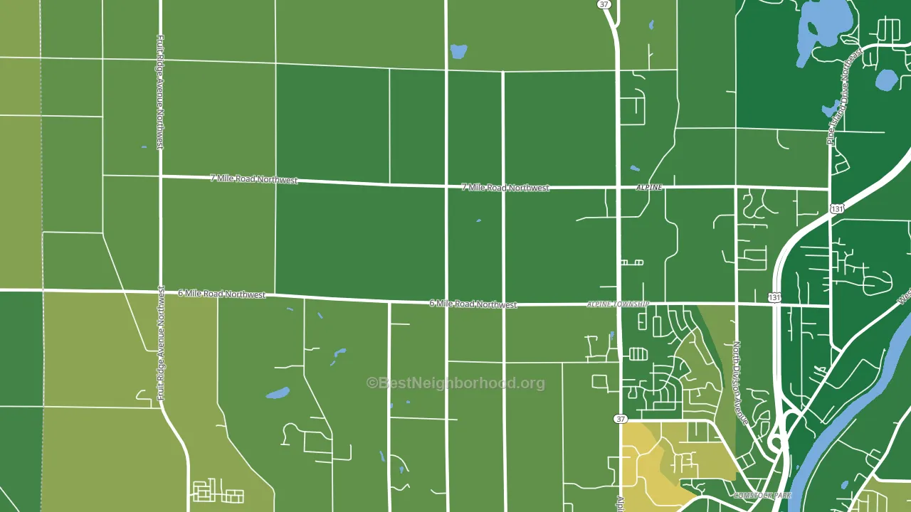 Alpine, MI block-group voter-turnout map