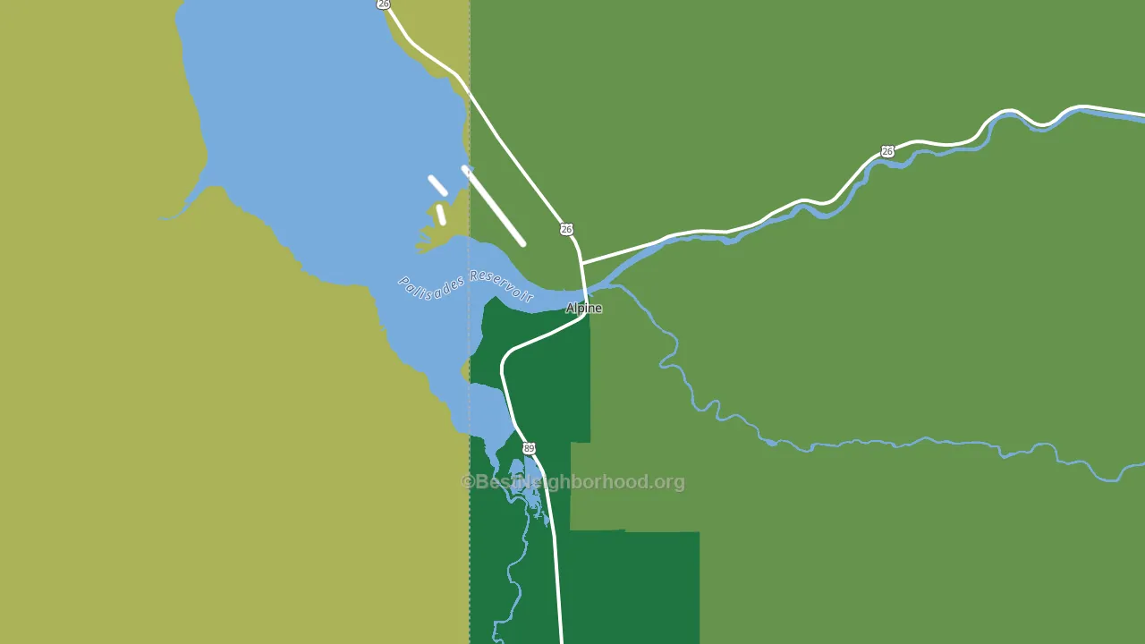 Alpine, WY block-group voter-turnout map