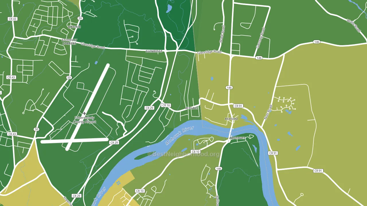 Alplaus, NY block-group voter-turnout map