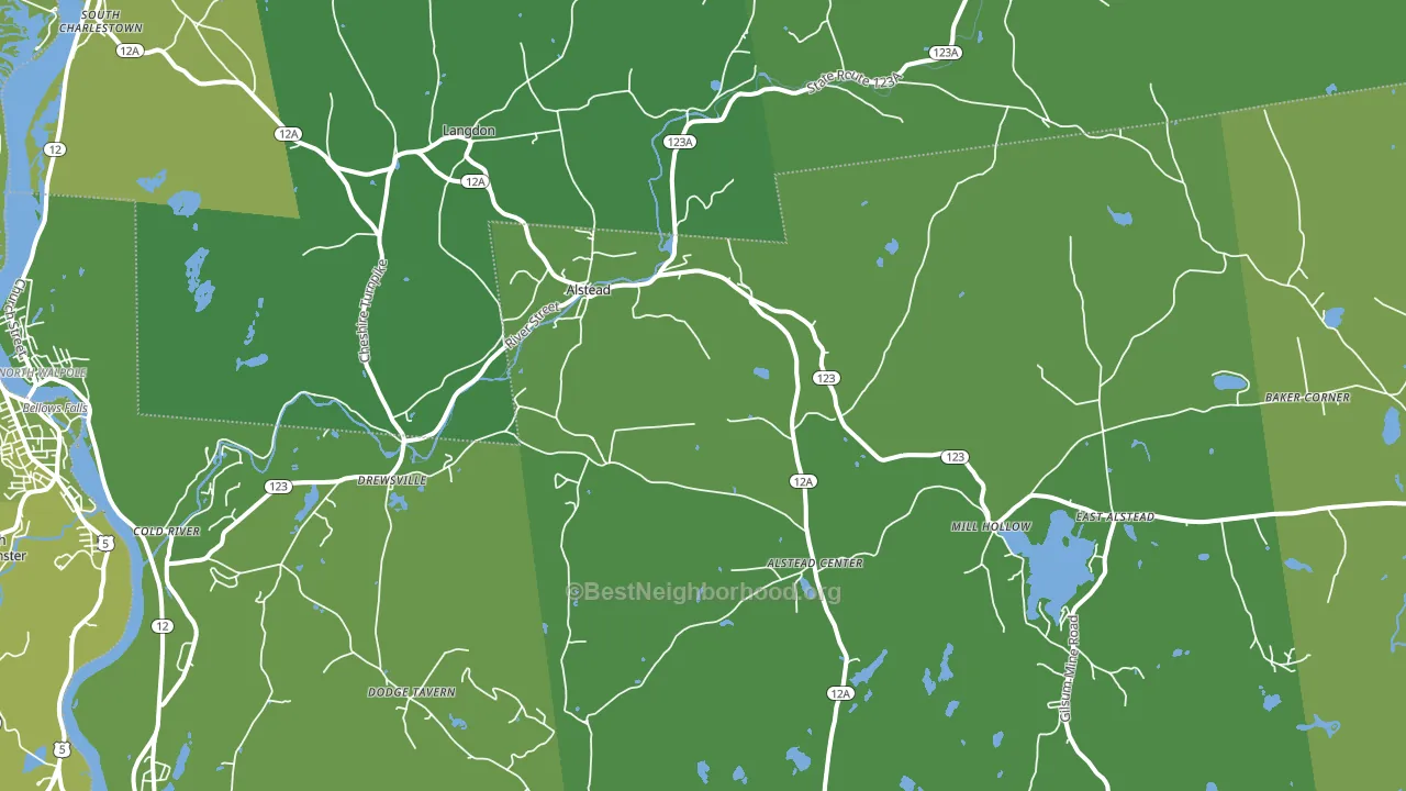 Alstead, NH block-group voter-turnout map