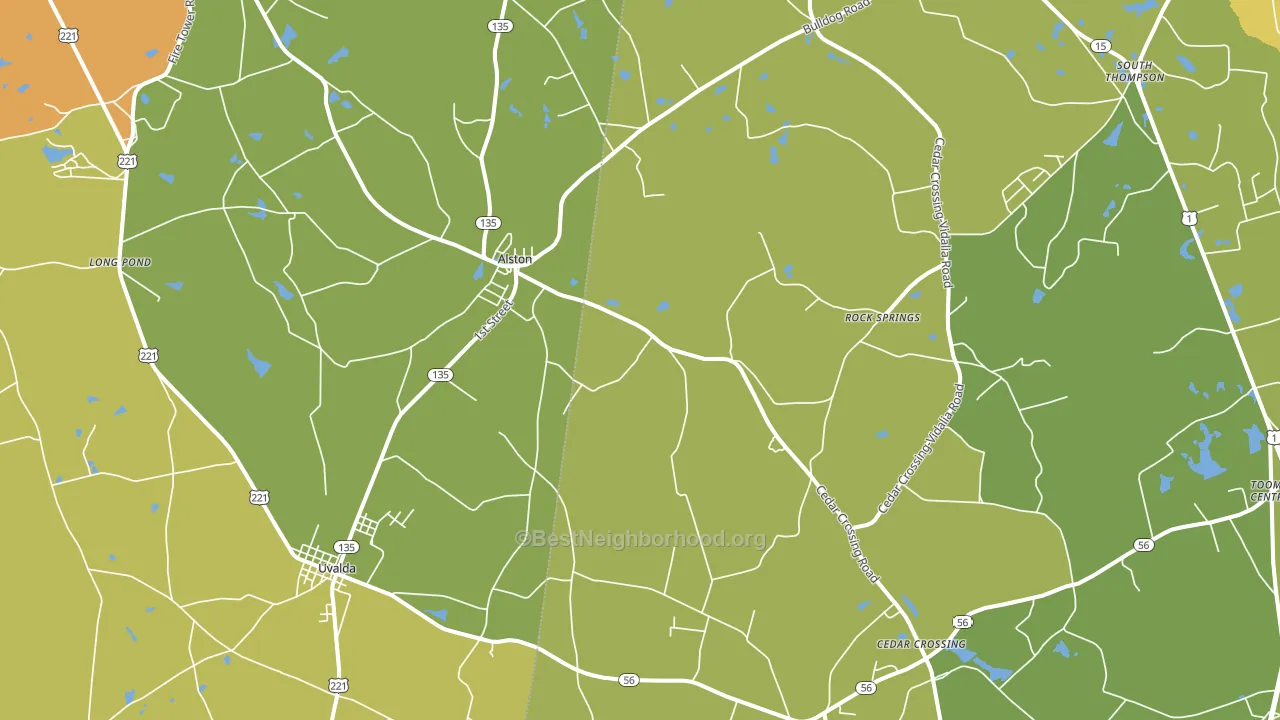Alston, GA block-group voter-turnout map