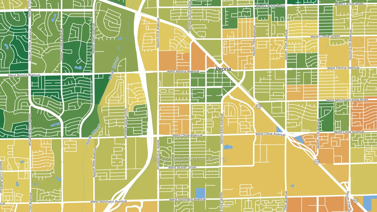 Alta Loma, Peoria, AZ block-group voter-turnout map