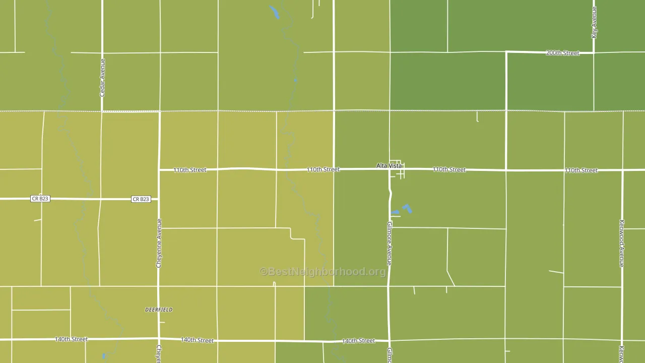 Alta Vista, IA block-group voter-turnout map